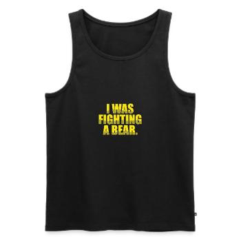 I Was Fighting A Bear Injury Get Well - Men's Premium Organic Tank Top - black - Front - AI Model Male 178 light (178cm)