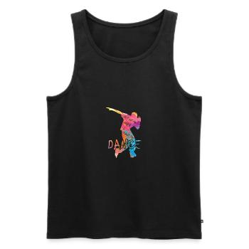 Aus dem Weg ich muss tanzen Party Tänzer - Männer Premium Bio Tank Top - Schwarz - Vorne - AI Model Male 178 light (178cm)
