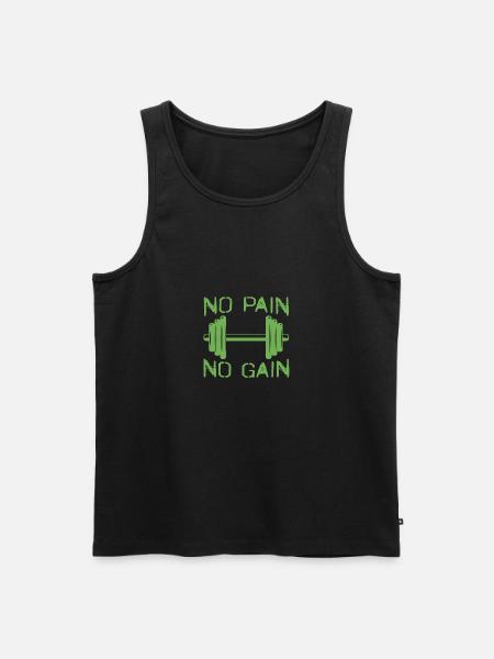 No pain no gain - Men's Premium Organic Tank Top - black