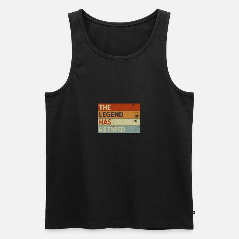 The Legend Has Retired Retirement - Männer Premium Bio Tank Top - Schwarz