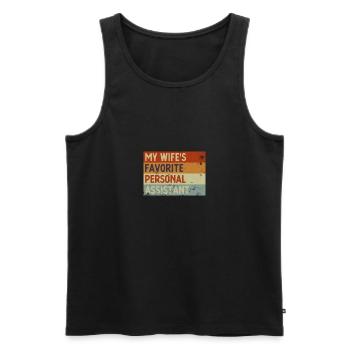 My Wife's favorite Personal Assistant Husband - Men's Premium Organic Tank Top - black - Front - Michal (187cm)