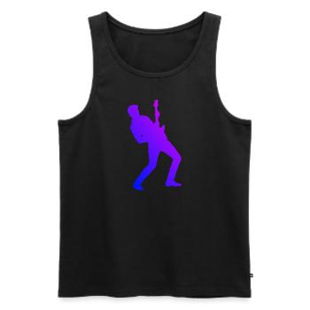Guitariste électrique pour hommes Femmes - Débardeur bio Premium Homme - noir - Devant - Michal (187cm)