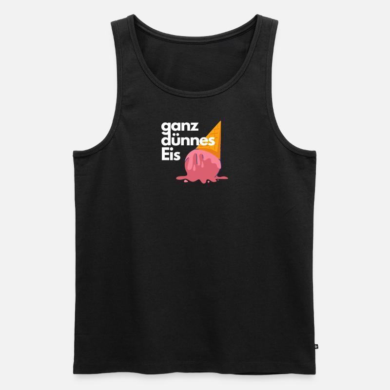 Ganz dünnes Eis - Männer Premium Bio Tank Top - Schwarz