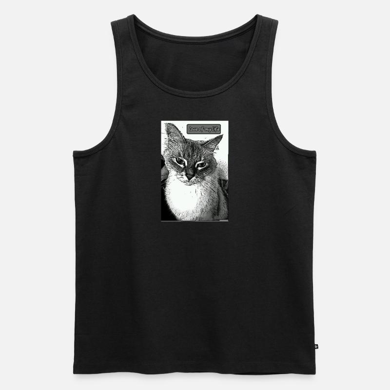 Love - Männer Premium Bio Tank Top - Schwarz
