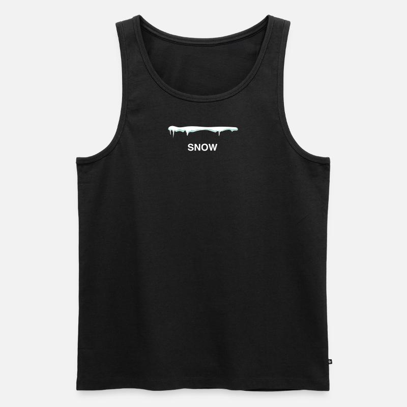 Snow - Männer Premium Bio Tank Top - Schwarz