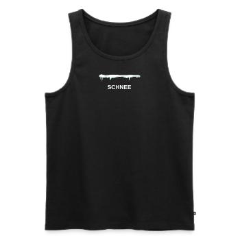Schnee - Männer Premium Bio Tank Top - Schwarz - Vorne - AI Model Male 178 light (178cm)
