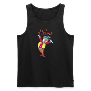 Helau - Männer Premium Bio Tank Top - Schwarz - Vorne - Michal (187cm)