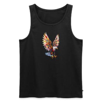 The Golden Eagle - Men's Premium Organic Tank Top - black - Front - Michal (187cm)