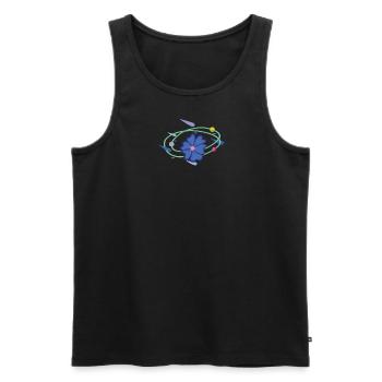 Flower Universe - Men's Premium Organic Tank Top - black - Front - AI Model Male 178 light (178cm)