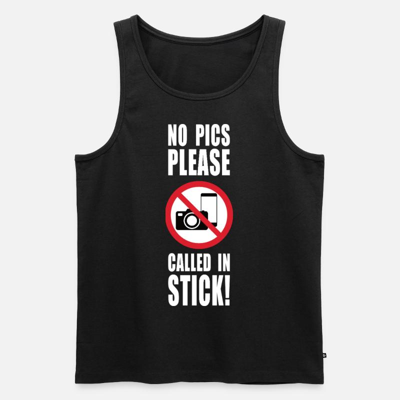 keine Bilder bitte krank melden - Männer Premium Bio Tank Top - Schwarz