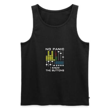 Deejay DJ Knob Mixer Mixer Turntable Buttons - Men's Premium Organic Tank Top - black - Front - AI Model Male 178 light (178cm)
