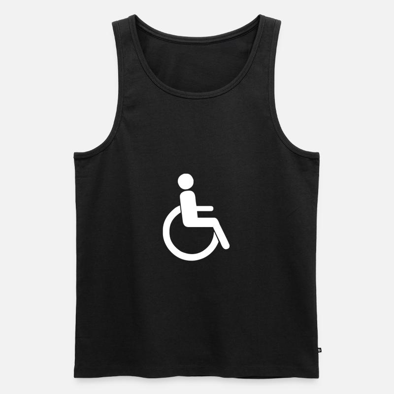 Rollstuhl - Männer Premium Bio Tank Top - Schwarz