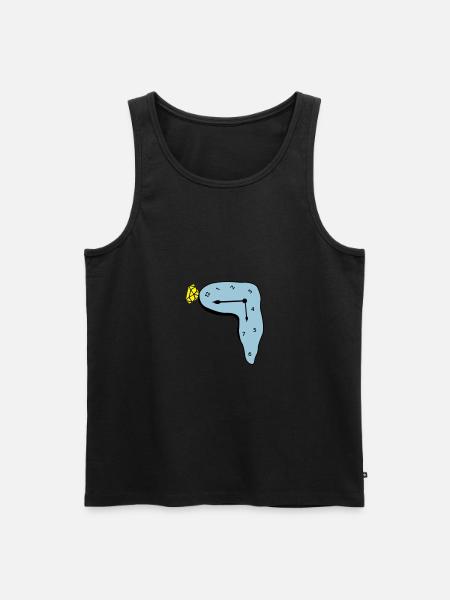 clock - Men's Premium Organic Tank Top - black