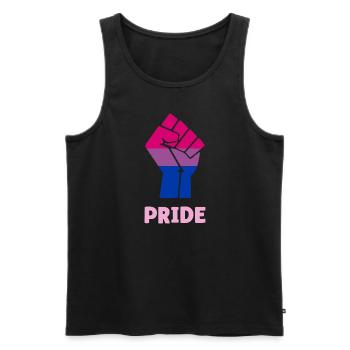 Bisexual Pride Fist Design pour l’égalité - Débardeur bio Premium Homme - noir - Devant - Michal (187cm)