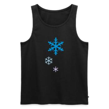 snowflakes - Männer Premium Bio Tank Top - Schwarz - Vorne - AI Model Male 178 light (178cm)