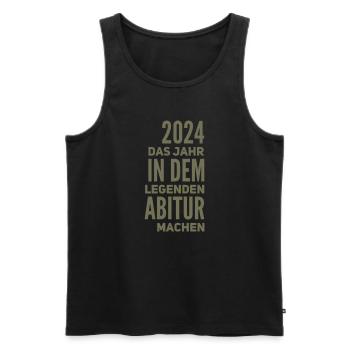 ABI Abitur - Männer Premium Bio Tank Top - Schwarz - Vorne - Michal (187cm)