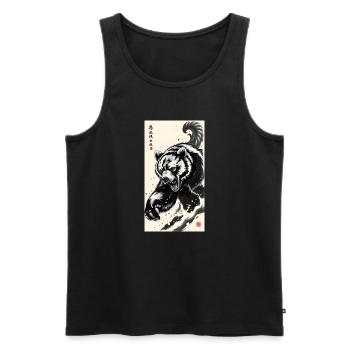 Bear Attack - Männer Premium Bio Tank Top - Schwarz - Vorne - Michal (187cm)