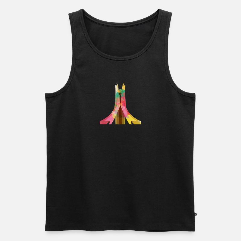 Algier - Männer Premium Bio Tank Top - Schwarz