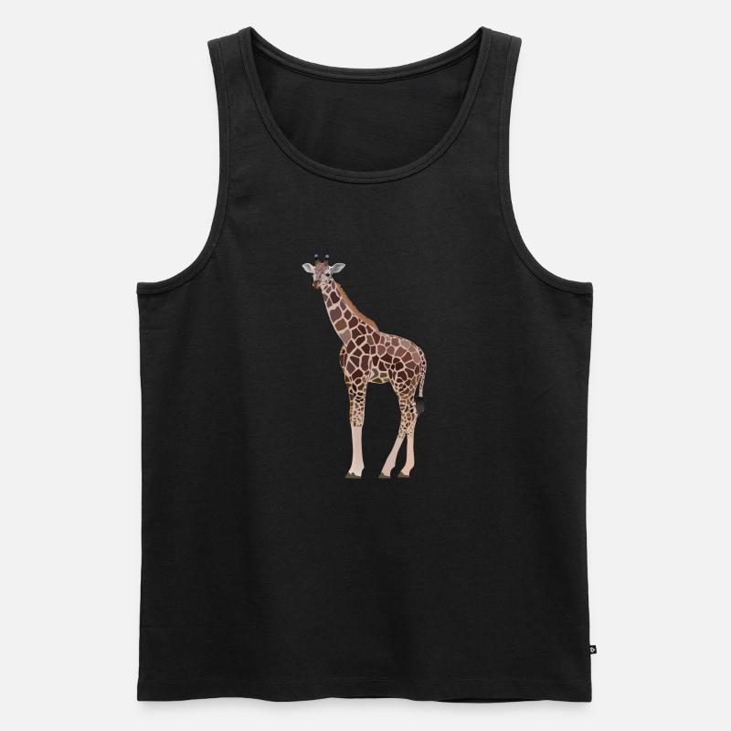 Gina, Giraffe - Männer Premium Bio Tank Top - Schwarz