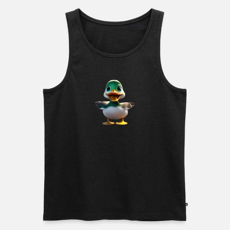 Süsses Entlein - Männer Premium Bio Tank Top - Schwarz