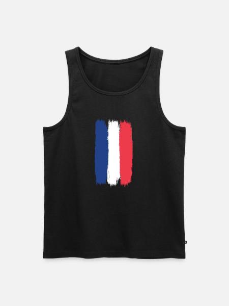 Francey Flag, Viva France, A Symbol of Unity - Men's Premium Organic Tank Top - black