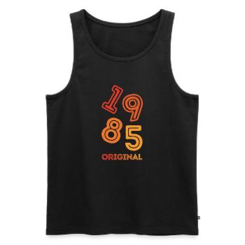 1985 Original - Débardeur bio Premium Homme - noir - Devant - Michal (187cm)