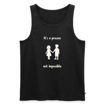 It's not impossible. - Men's Premium Organic Tank Top - black - Front - Michal (187cm)