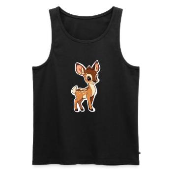 roe deer - Men's Premium Organic Tank Top - black - Front - AI Model Male 178 light (178cm)