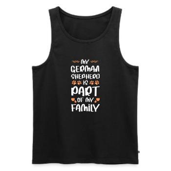 Berger allemand – Membre de la famille - Débardeur bio Premium Homme - noir - Devant - Michal (187cm)