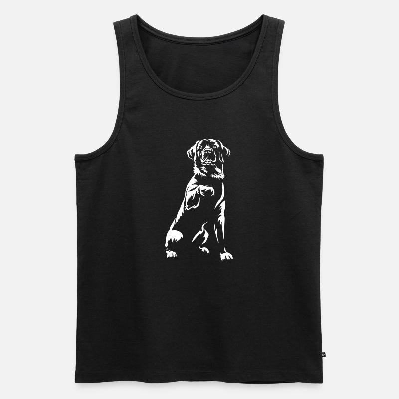 Labrador "Black Edition" - Männer Premium Bio Tank Top - Schwarz