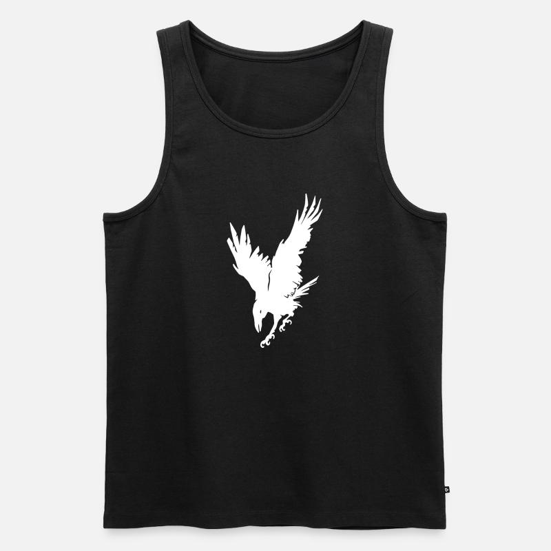 Krähe Halloween - Männer Premium Bio Tank Top - Schwarz