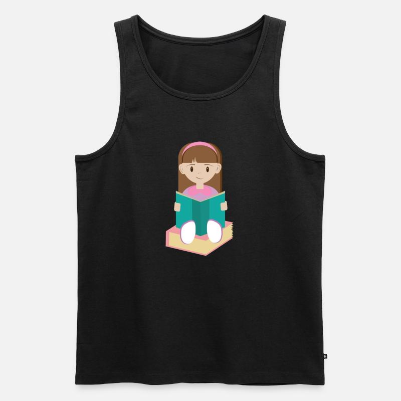 Schulanfang Maedchen 03 0225 - Männer Premium Bio Tank Top - Schwarz