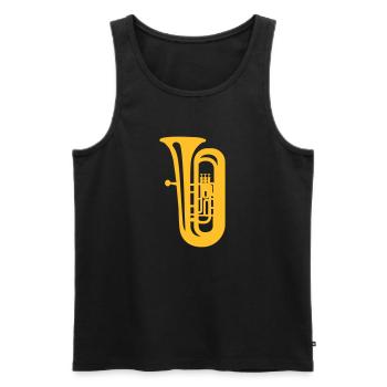 Tuba - Men's Premium Organic Tank Top - black - Front - AI Model Male 178 light (178cm)