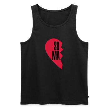 Soul Mate Couple Shirt - Männer Premium Bio Tank Top - Schwarz - Vorne - Michal (187cm)