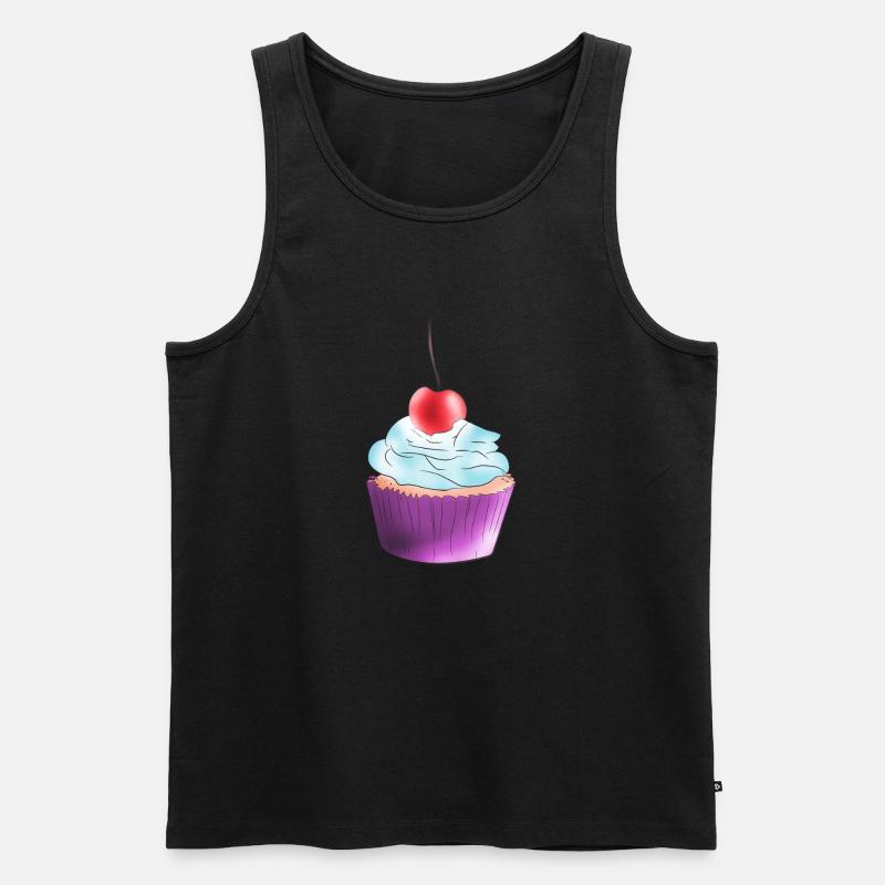 Cupcake - Männer Premium Bio Tank Top - Schwarz