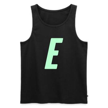 E - Männer Premium Bio Tank Top - Schwarz - Vorne - AI Model Male 178 light (178cm)