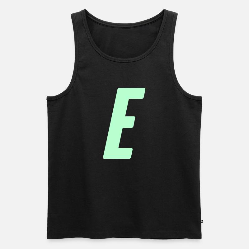 E - Männer Premium Bio Tank Top - Schwarz