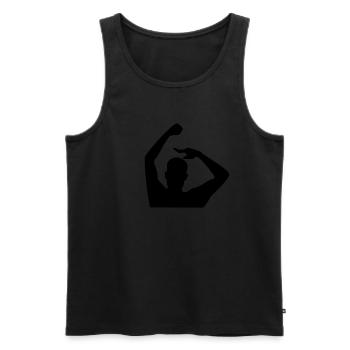 cut that hair - Männer Premium Bio Tank Top - Schwarz - Vorne - AI Model Male 178 light (178cm)