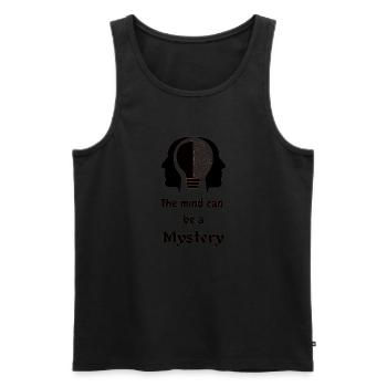 The mind can be a mystery - Men's Premium Organic Tank Top - black - Front - AI Model Male 178 light (178cm)