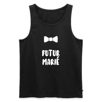 Futur marié - Débardeur bio Premium Homme - noir - Devant - AI Model Male 178 light (178cm)