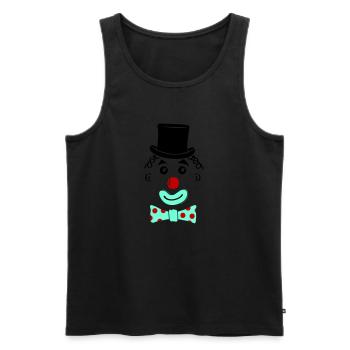 Sourire de clown - Débardeur bio Premium Homme - noir - Devant - Michal (187cm)