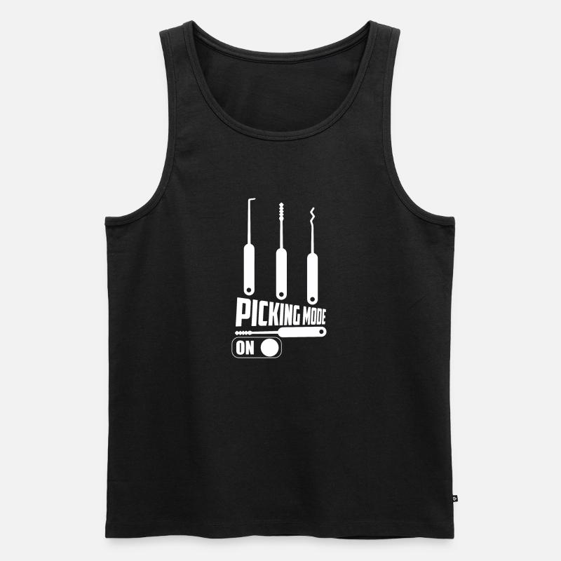 Picking Mode On Lockpicker Locksmith - Men's Premium Organic Tank Top - black