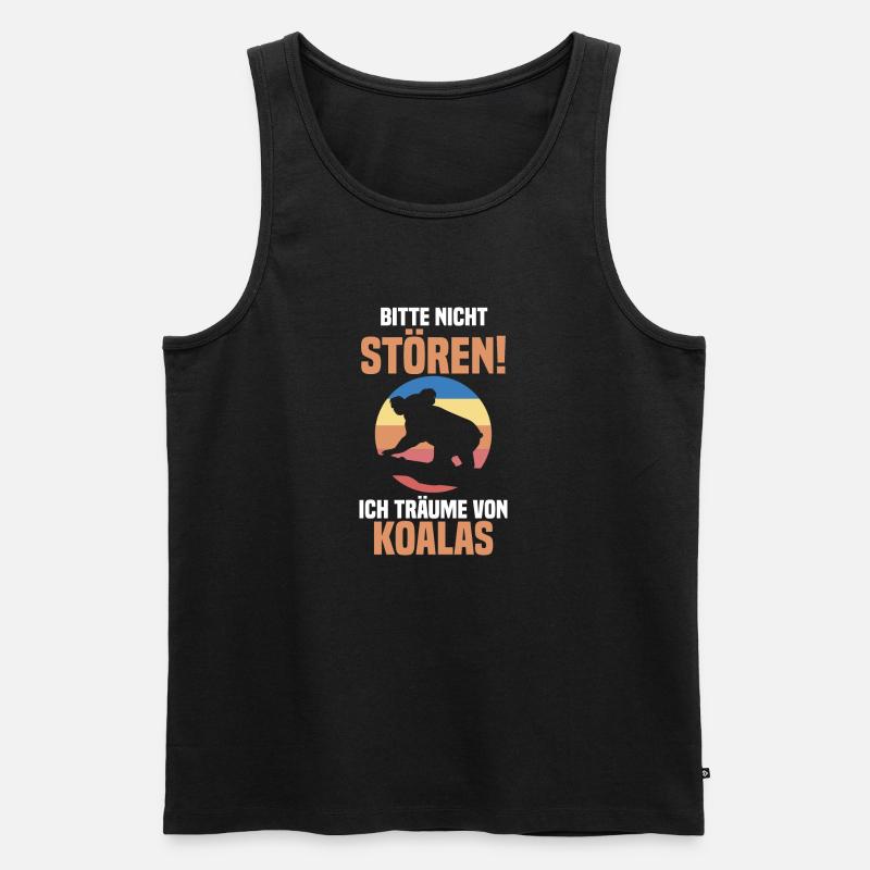 Koalabär Koala - Männer Premium Bio Tank Top - Schwarz