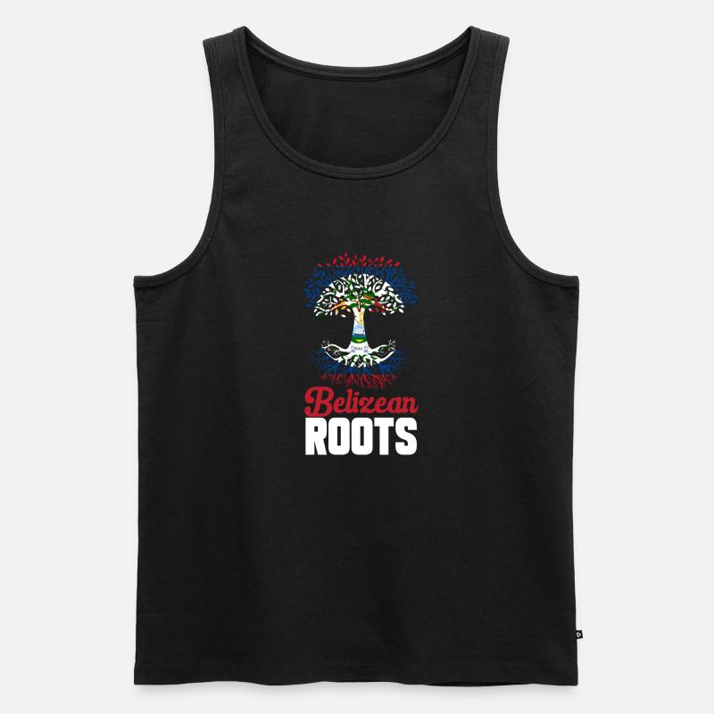 Belize Flagge Belizer - Männer Premium Bio Tank Top - Schwarz