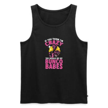 Bunco Dice Game - Men's Premium Organic Tank Top - black - Front - AI Model Male 178 light (178cm)