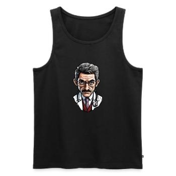 Arzt / Mediziner / Doktor / Beruf / Facharzt - Männer Premium Bio Tank Top - Schwarz - Vorne - Michal (187cm)
