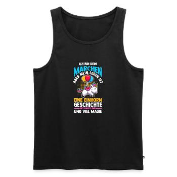 Unicorn - Men's Premium Organic Tank Top - black - Front - AI Model Male 178 light (178cm)