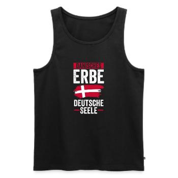 Danes Danish Denmark - Men's Premium Organic Tank Top - black - Front - AI Model Male 178 light (178cm)