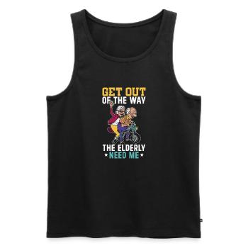 Gehen Sie Den Älteren Menschen Aus Dem Weg, Die - Männer Premium Bio Tank Top - Schwarz - Vorne - AI Model Male 178 light (178cm)