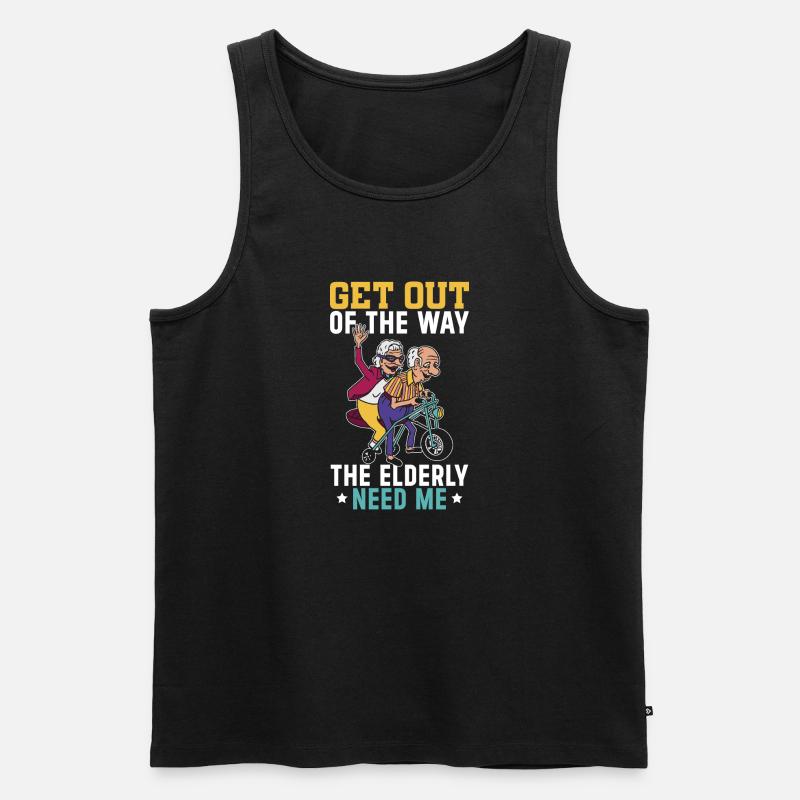 Avoid the elderly, who - Men's Premium Organic Tank Top - black